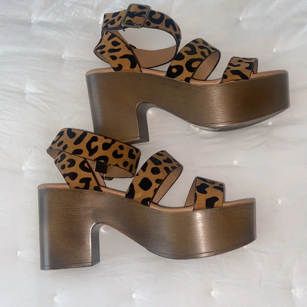 Quipd Leopard Clog Platform Sandal